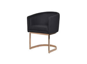 Artisan Home Interiors Black Dining Chair Rose Gold Frame