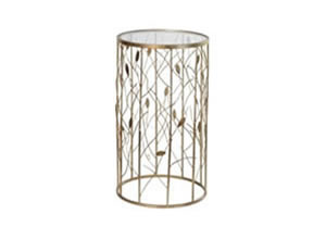 Artisan Home Interiors - Gold Leaves Detail Side Table