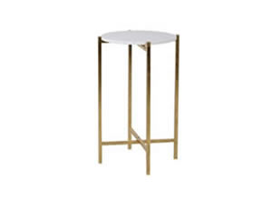 Artisan Home Interiors Marble Top Gold Side Table