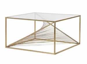 Artisan Home Interiors Gold Twist Coffee Table