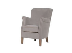 Artisan Home Interiors Light Grey Cotton Easy Chair