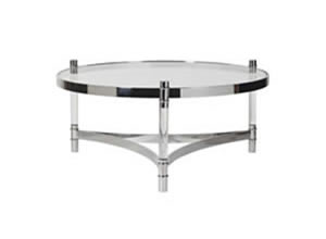 Artisan Home Interiors Acrylic Rod and Stainless Steel Coffee Table