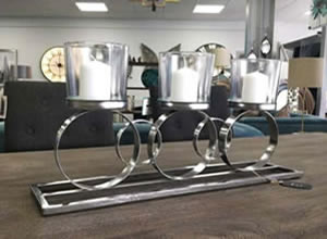 Artisan Home Interiors Stainless Steel Candle Holder