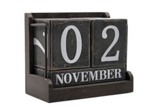 Artisan Home Interiors Wooden Block Calendar