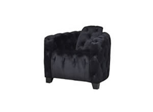 Artisan Home Interiors Black Velvet Buttoned Chair