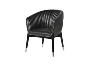 Artisan Home Interiors Black Pleated Tub Chair