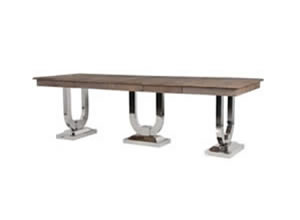 Artisan Home Interiors Recycled Pine and Steel Extending Dining Tabl