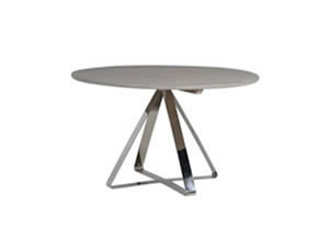Artisan Home Interiors Weathered Elm and Stainless Steel Dining Table