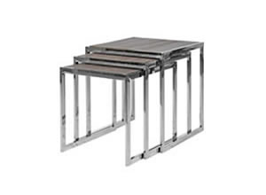 Artisan Home Interiors Steel/Wood Nest of Tables