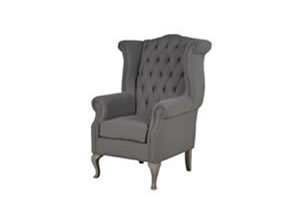 Artisan Home Interiors Grey Button Back Armchair