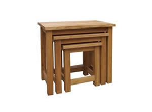 Artisan Home Interiors Brooklyn Oak Nest of 3 Tables