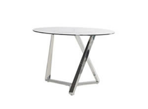 Artisan Home Interiors Terano Glass Dining Table /Steel Legs