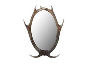Artisan Home Interiors Resin Antler Wall Mirror