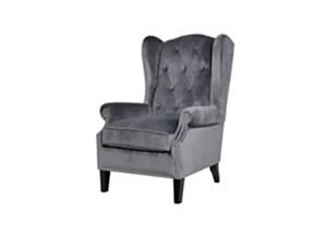 Artisan Home Interiors Grey Velvet Armchair