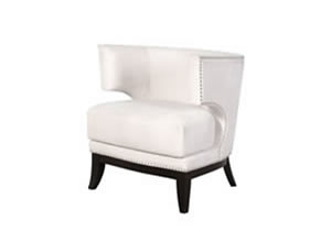 Artisan Home Interiors Cream Studded Modern Armchair