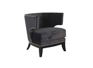 Artisan Home Interiors Black Studded Modern Armchair