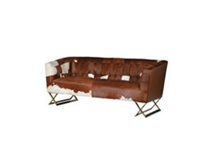 Artisan Home Interiors 3 Seater Cow Hide Sofa