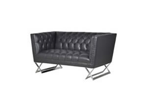 Artisan Home Interiors Black Buttoned 2 Seater Sofa