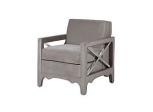 Artisan Home Interiors Grey Taupe X Arm Chair