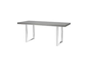 Artisan Home Interiors Glossy Grey Dining Table with Steel Legs