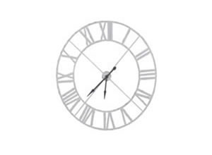 Artisan Home Interiors White Metal Outline Clock