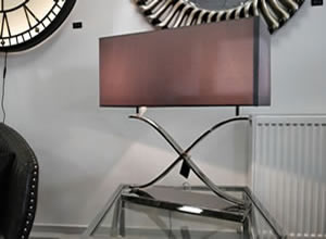 Artisan Home Interiors Chrome Rectangular Lamp