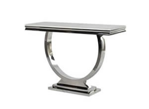 Artisan Home Interiors Steel/Composite Marble Console Table