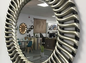 Artisan Home Interiors Circular Champagne and black Mirror