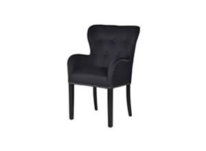 Artisan Home Interiors Black Button Chair with Ring